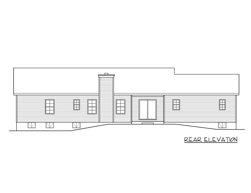 Plan 22198SL: Traditional Ranch House Plan with 3 Bedrooms and Home Office - Image #3 - Ranch, Traditional