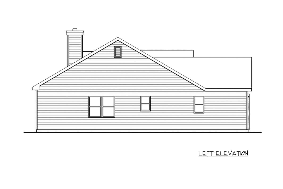 Plan 22200SL: Traditional Ranch House Plan with 3 Bedrooms and Garage - Image #2 - Ranch, Traditional