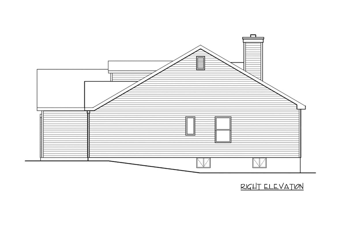 Plan 22200SL: Traditional Ranch House Plan with 3 Bedrooms and Garage - Image #4 - Ranch, Traditional