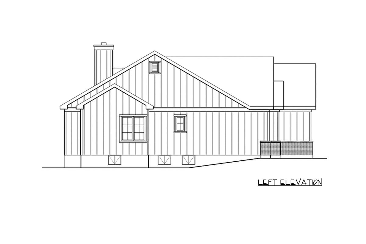 Plan 22202SL: Three-Bedroom Ranch House Plan with Clustered Bedrooms - Image #3 - Ranch, Traditional