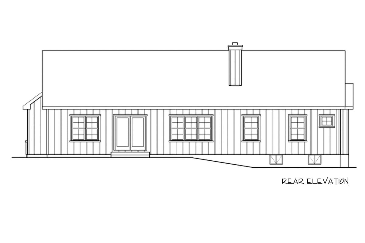 Plan 22202SL: Three-Bedroom Ranch House Plan with Clustered Bedrooms - Image #4 - Ranch, Traditional