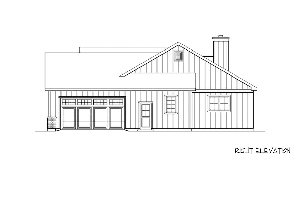 Plan 22202SL: Three-Bedroom Ranch House Plan with Clustered Bedrooms - Image #2 - Ranch, Traditional