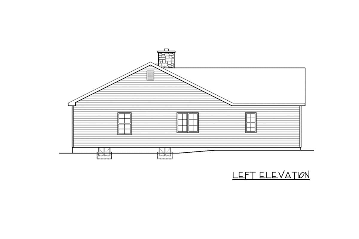 Plan 22203SL: Rustic Ranch House Plan with 3 Bedrooms and Welcoming Porch - Image #2 - Ranch, Rustic