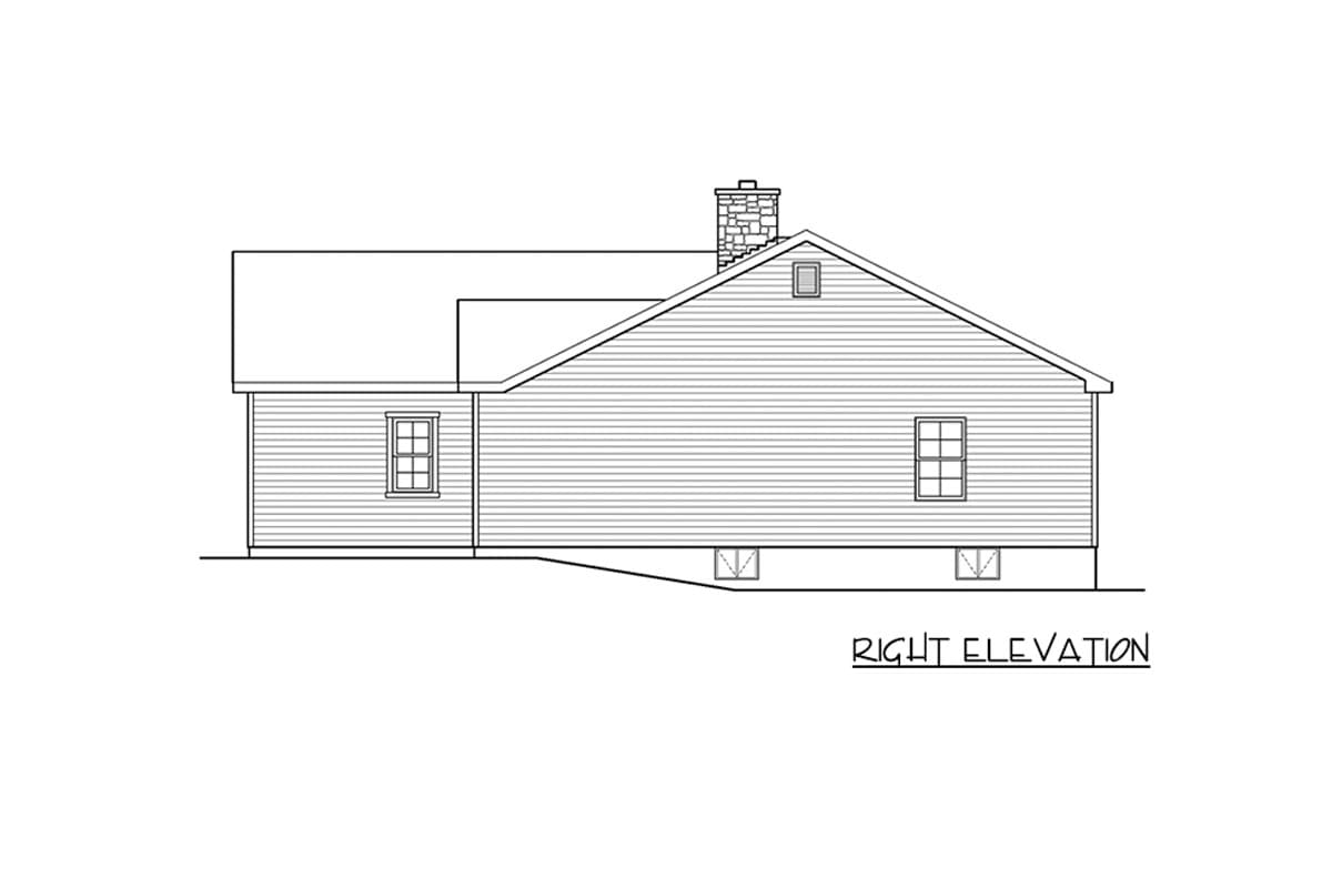 Plan 22203SL: Rustic Ranch House Plan with 3 Bedrooms and Welcoming Porch - Image #4 - Ranch, Rustic