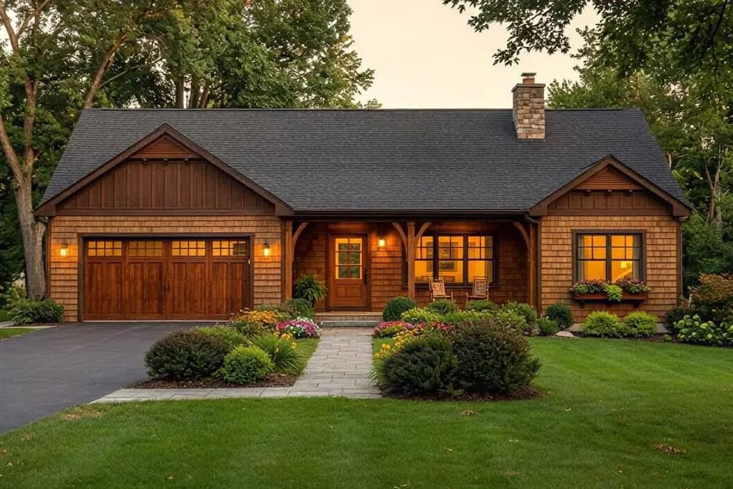 Plan image - 22203SL:Rustic Ranch House Plan with 3 Bedrooms and Welcoming Porch