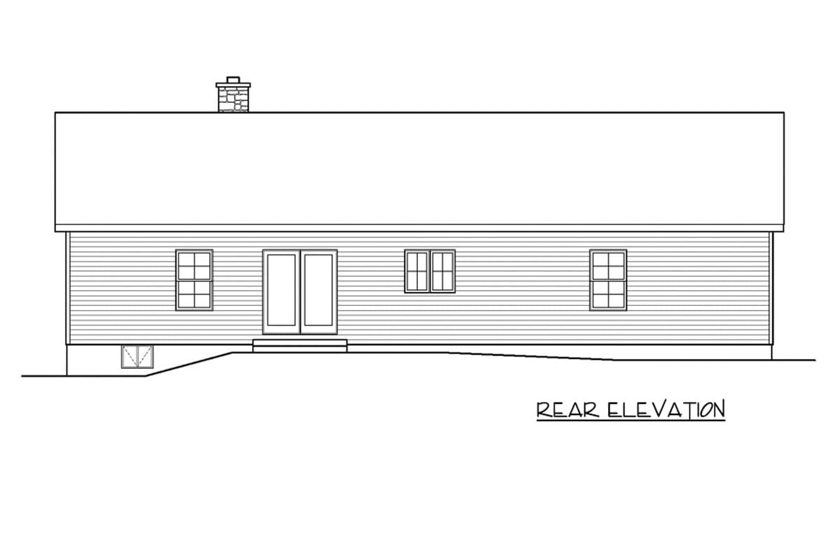 Plan 22203SL: Rustic Ranch House Plan with 3 Bedrooms and Welcoming Porch - Image #3 - Ranch, Rustic