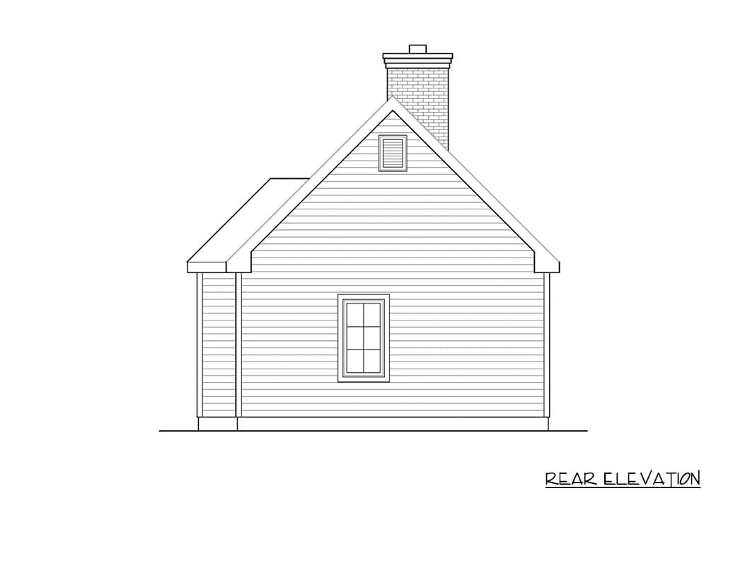 Plan 22205SL: One Bedroom Vacation Cottage House Plan with Breakfast Nook - Image #3 - Cabin, Cottage, Rustic, Vacation