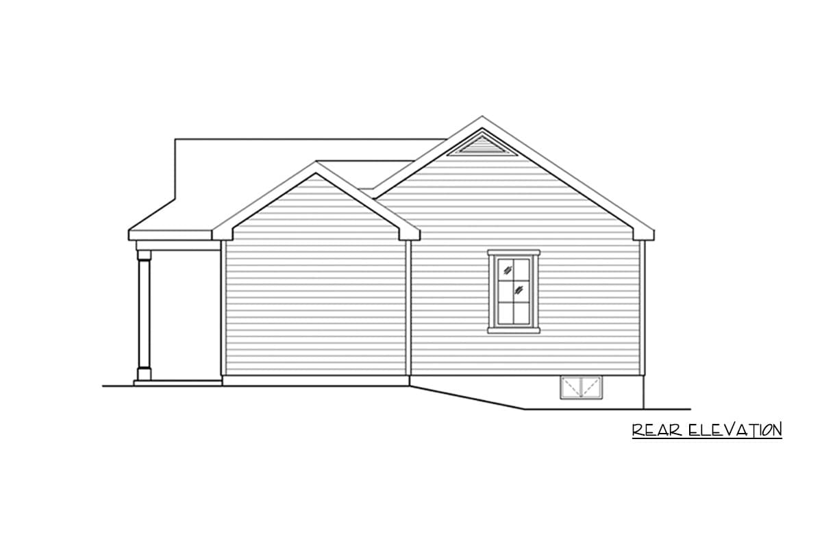 Plan 22207SL: Cozy 1-Bedroom Craftsman Cottage House Plan with Carport - Image #3 - Cottage, Craftsman, Mountain