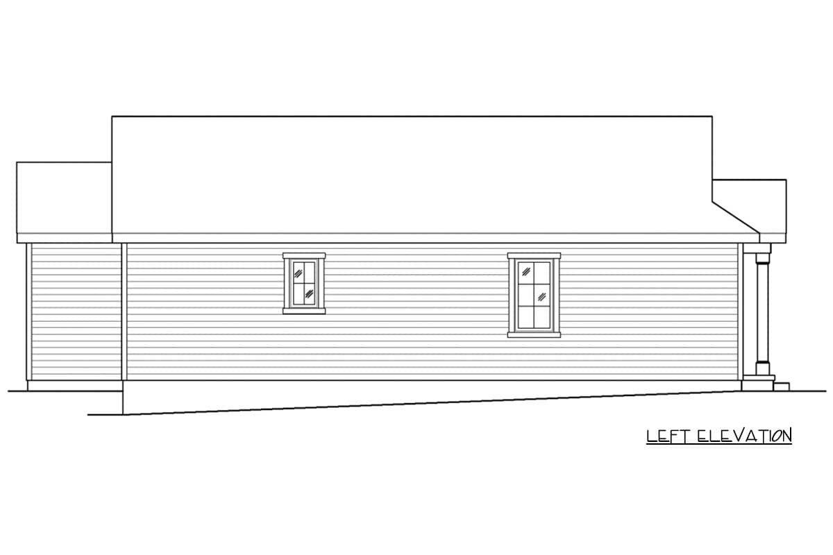 Plan 22207SL: Cozy 1-Bedroom Craftsman Cottage House Plan with Carport - Image #4 - Cottage, Craftsman, Mountain