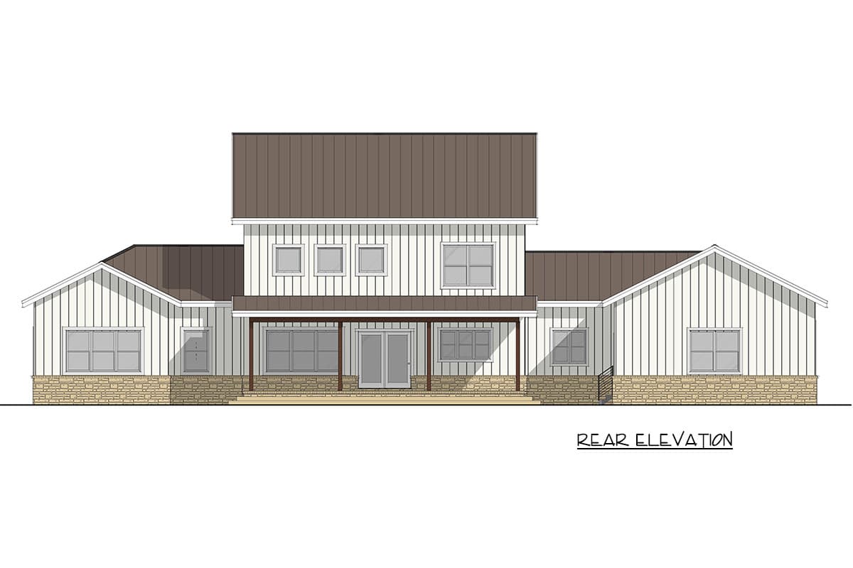 Plan 405163FDC: Modern Barndominium Farmhouse House Plan with 3 Bedrooms and Two-Story Great Room - Image #9 - Barndominium, Farmhouse, New American