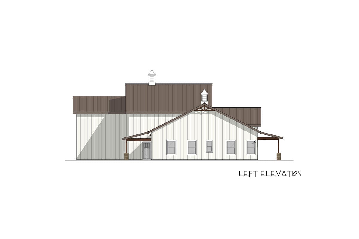 Plan 405164FDC: Barndominium House Plan with 3 Bedrooms and Attached Oversized 2-Car RV-Garage - Image #3 - Barndominium