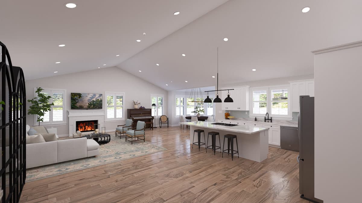 Plan 61754UT: Spacious Modern Farmhouse House Plan with 3315 Sq Ft and Home Office - Image #10 - Modern Farmhouse, Traditional