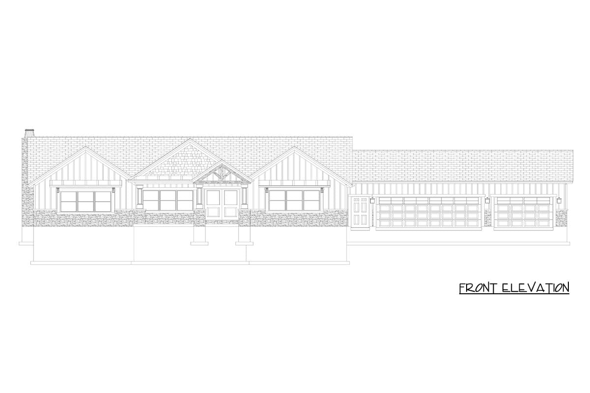 Plan 61754UT: Spacious Modern Farmhouse House Plan with 3315 Sq Ft and Home Office - Image #23 - Modern Farmhouse, Traditional