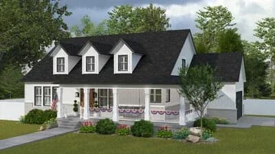 3-Bedroom Farmhouse House Plan with Wraparound Porch