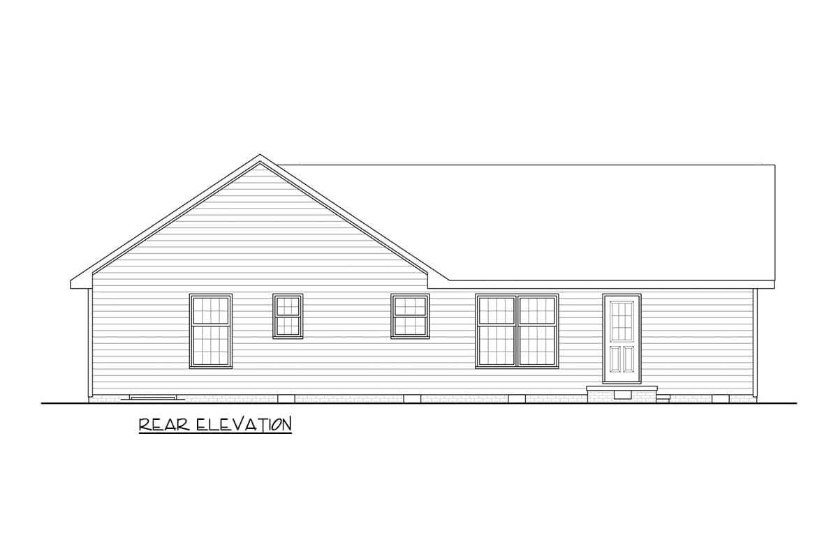 Plan 25947GE: Traditional Ranch House Plan with Three Bedrooms and Split Layout - Image #5 - Ranch, Traditional