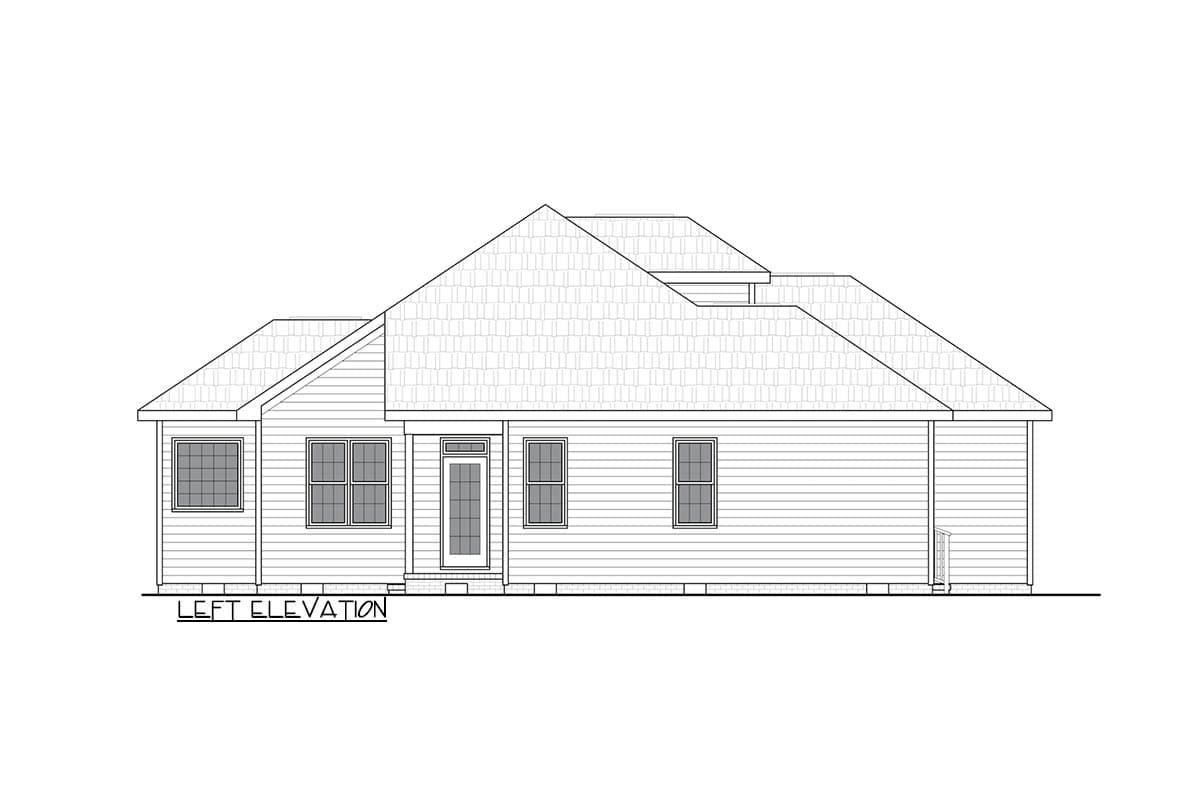 Plan 25948GE: Three Bedroom Traditional Ranch House Plan with Two Car Garage - Image #4 - Ranch, Traditional
