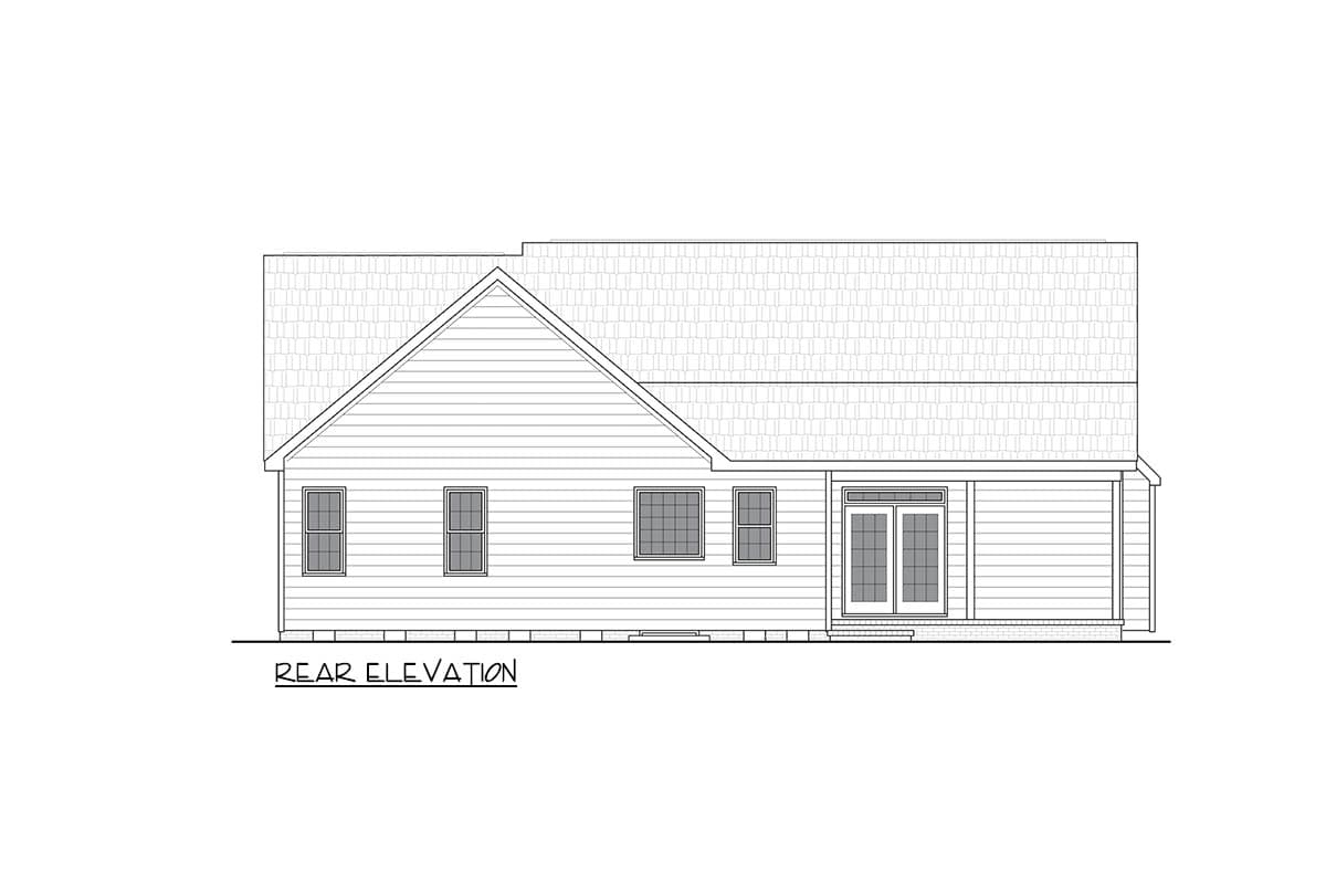 Plan 25949GE: Three Bedroom Country Ranch House Plan with Optional Bonus Room - Image #6 - Country, Ranch, Traditional