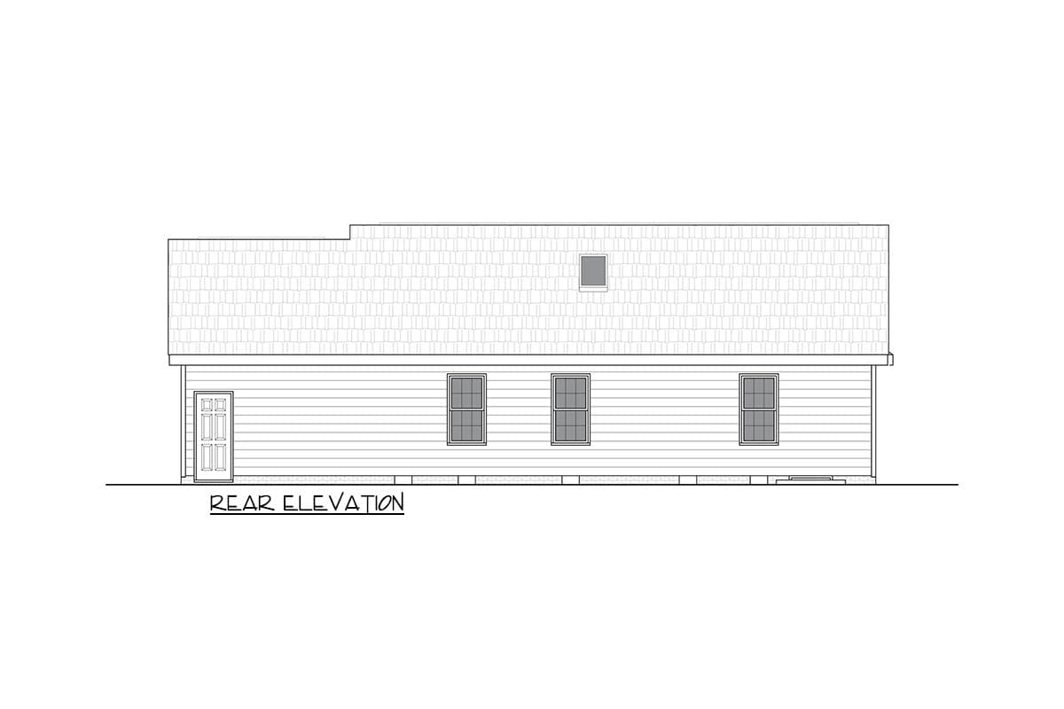Plan 25950GE: Three Bedroom Traditional Ranch House Plan with One Car Garage - Image #5 - Ranch, Traditional