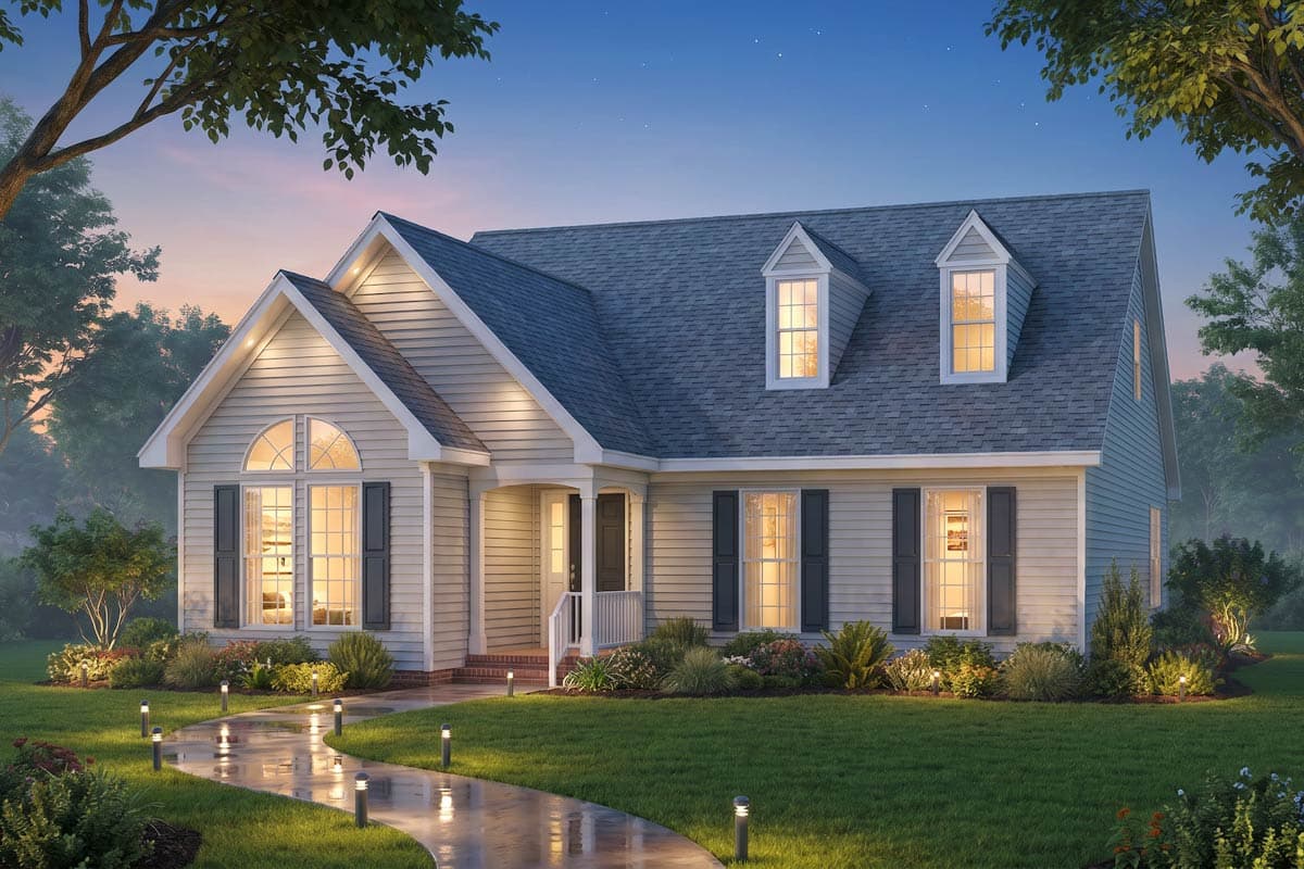 Plan 25951GE: Traditional Three Bedroom House Plan with Main Level Primary Suite - Image #3 - Country, Traditional