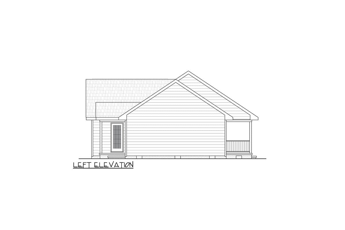 Plan 25952GE: Three Bedroom Traditional Ranch House Plan with Inviting Front Porch - Image #4 - Ranch, Traditional