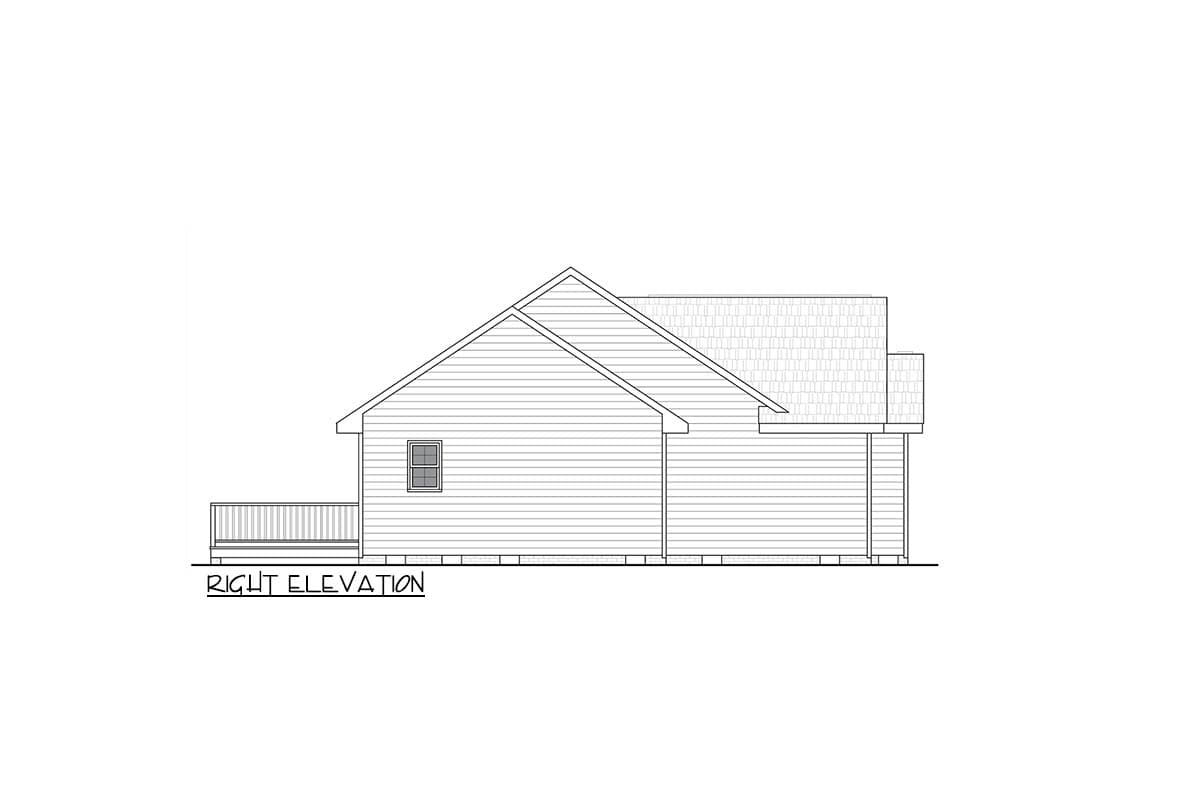 Plan 25953GE:  Three Bedroom Traditional Ranch House Plan with One Car Garage - Image #6 - Ranch, Traditional