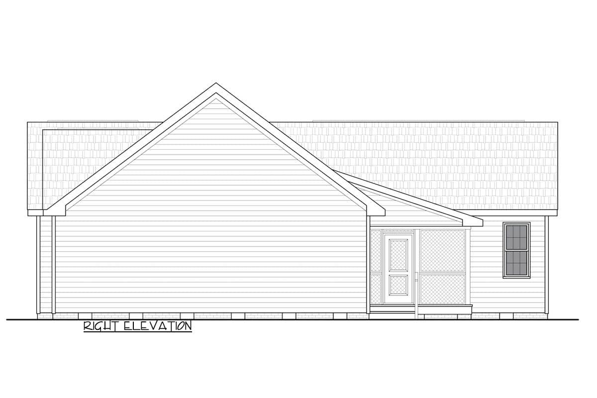 Plan 25955GE: Charming Three Bedroom Traditional Ranch House Plan with One Car Garage - Image #8 - Ranch, Traditional