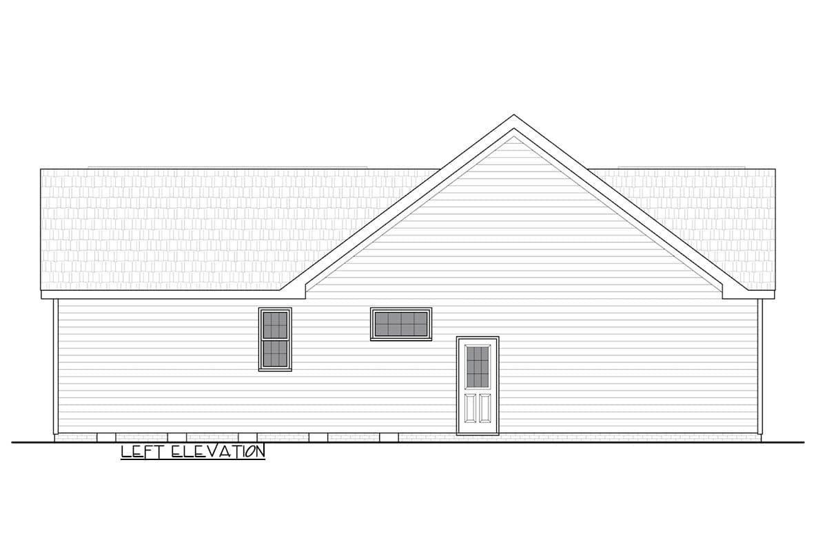 Plan 25955GE: Charming Three Bedroom Traditional Ranch House Plan with One Car Garage - Image #9 - Ranch, Traditional
