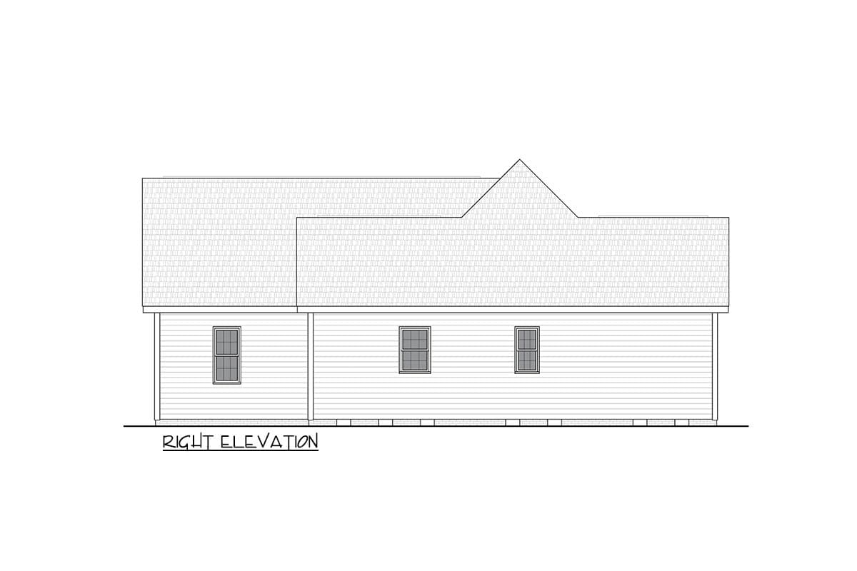Plan 25956GE: Three Bedroom Country Ranch House Plan with Two Car Garage - Image #6 - Country, Ranch, Traditional