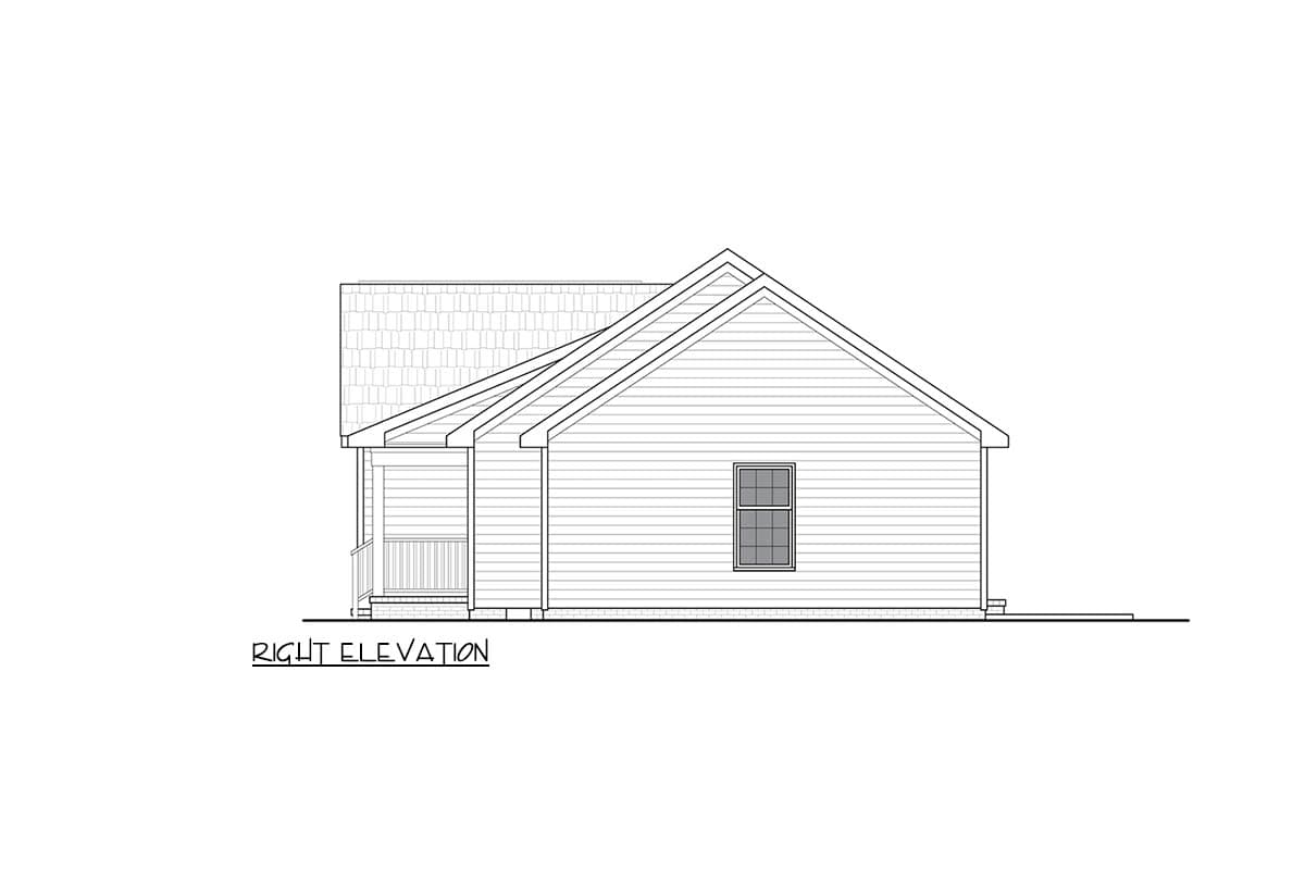 Plan 25957GE: Three Bedroom Country Ranch House Plan with One Car Garage - Image #6 - Country, Ranch, Traditional