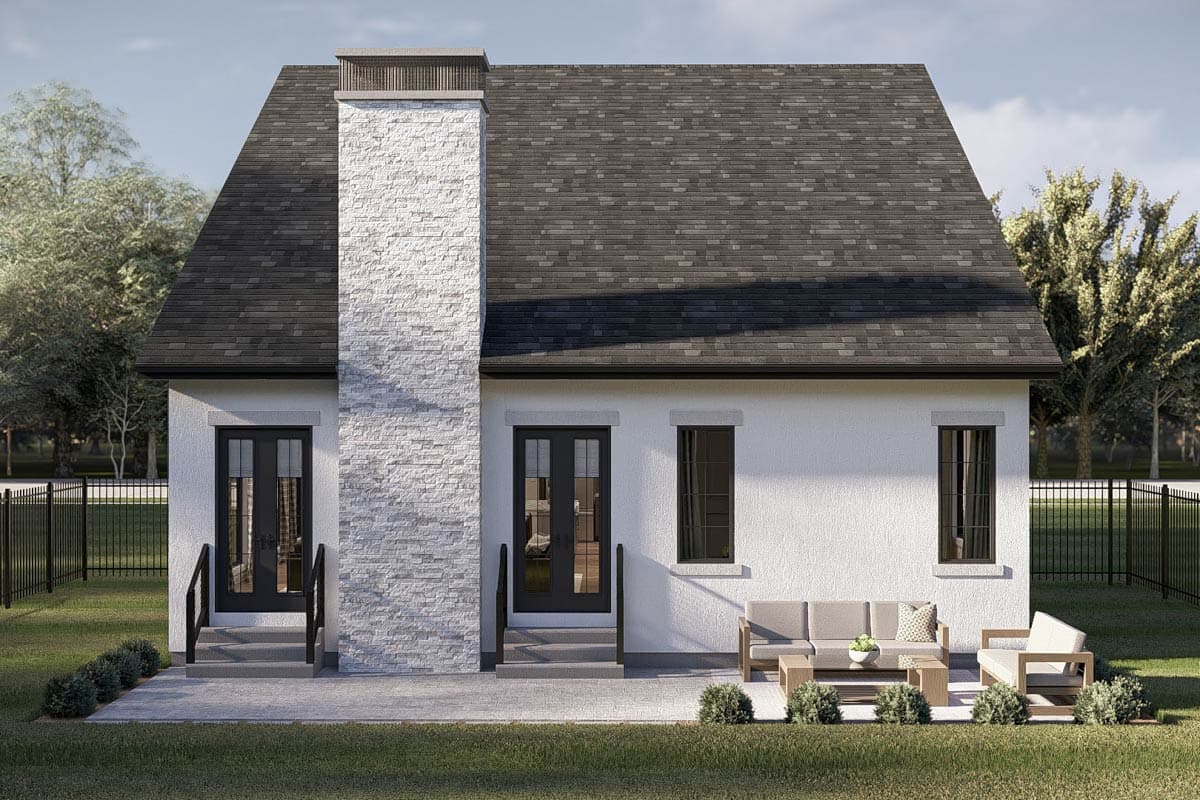 Plan 623645DJ: Modern European House Plan with 3 Beds, Home Office, and Main-Level Primary Suite - Image #7 - European, Modern