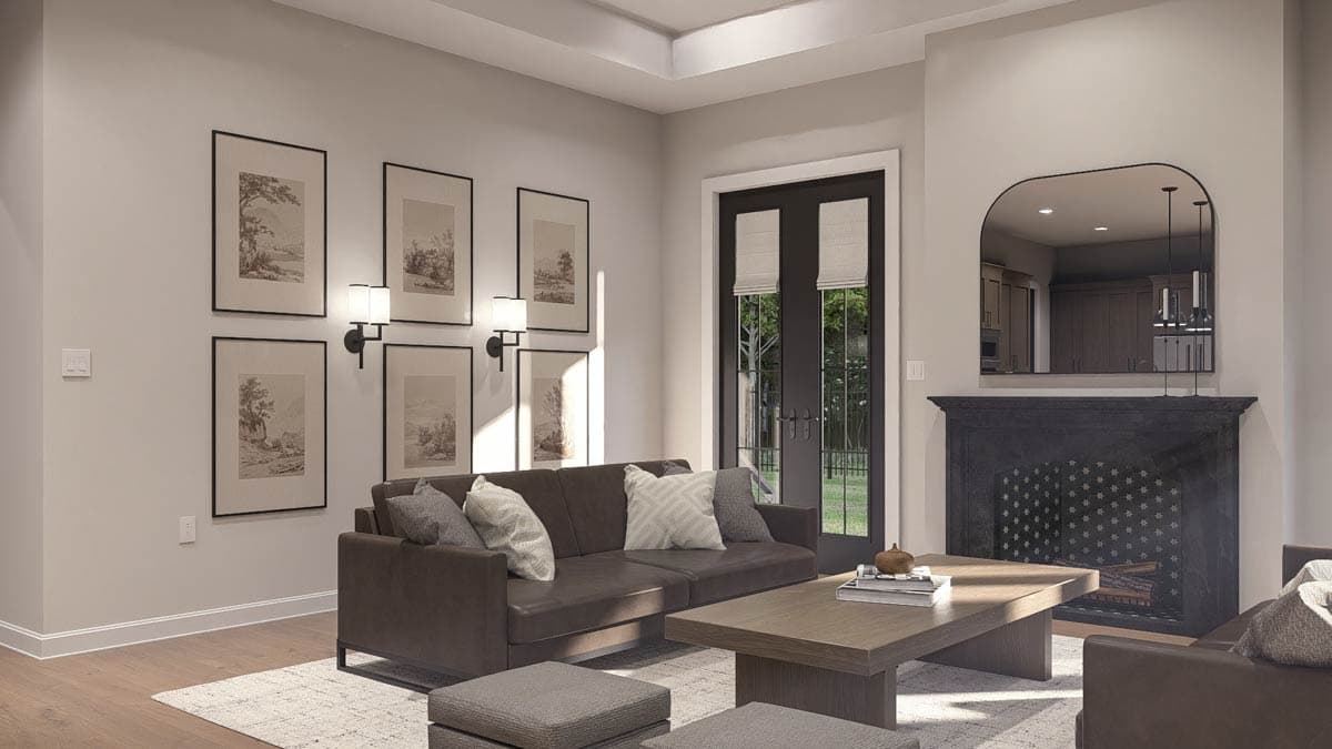 Plan 623645DJ: Modern European House Plan with 3 Beds, Home Office, and Main-Level Primary Suite - Image #14 - European, Modern