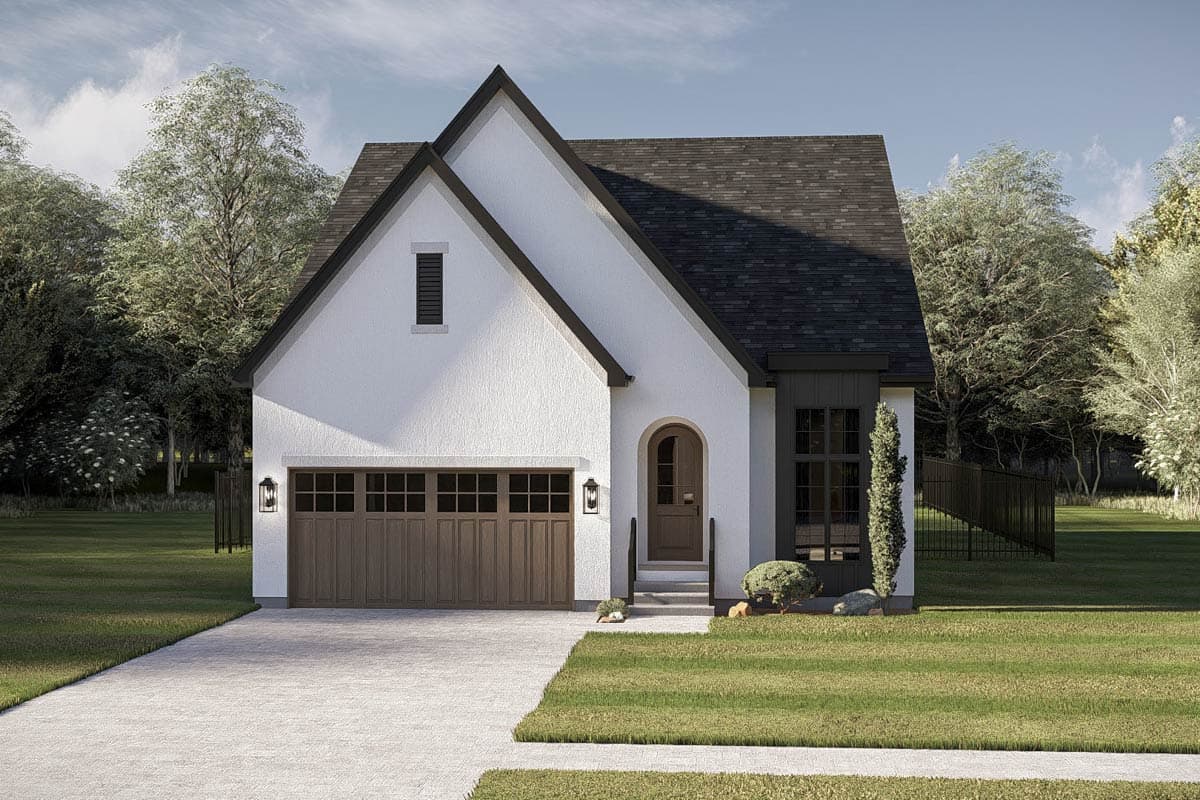 Plan 623645DJ: Modern European House Plan with 3 Beds, Home Office, and Main-Level Primary Suite - Image #3 - European, Modern