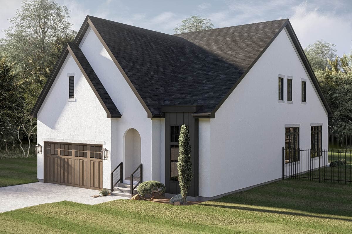 Plan 623645DJ: Modern European House Plan with 3 Beds, Home Office, and Main-Level Primary Suite - Image #9 - European, Modern