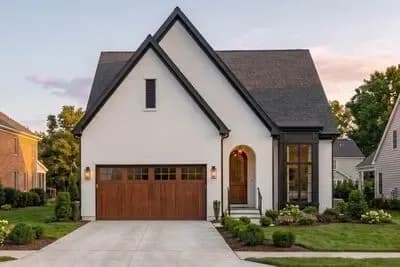 Modern European House Plan with 3 Beds, Home Office, and Main-Level Primary Suite