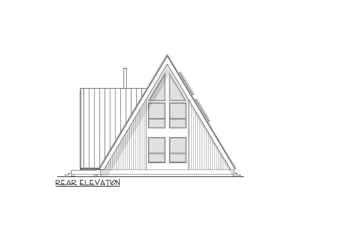 Plan 270129AF: Chic A-Frame Cabin House Plan with Loft and Vaulted Ceilings - Image #6 - A-Frame, Cabin, Modern