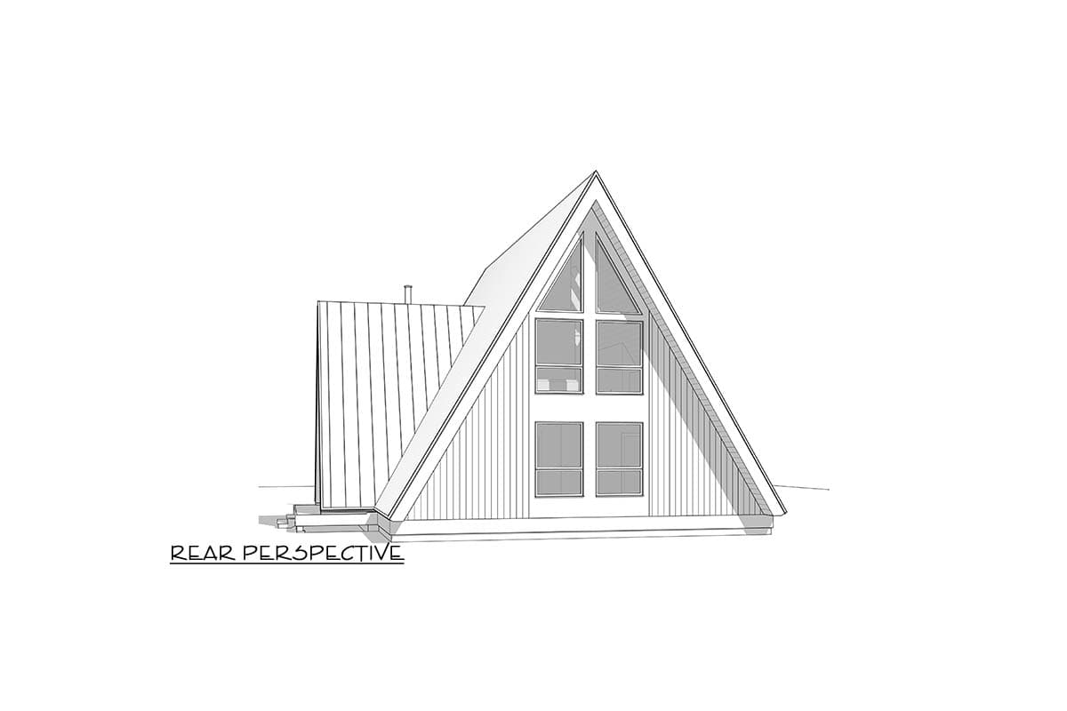 Plan 270129AF: Chic A-Frame Cabin House Plan with Loft and Vaulted Ceilings - Image #8 - A-Frame, Cabin, Modern
