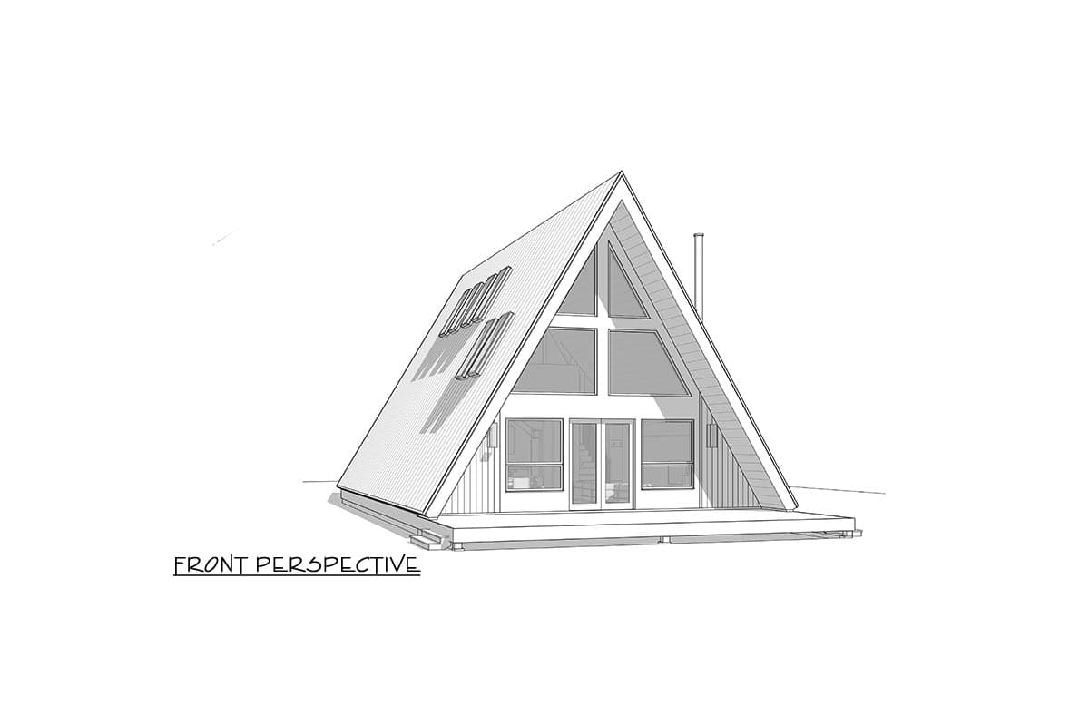 Plan 270129AF: Chic A-Frame Cabin House Plan with Loft and Vaulted Ceilings - Image #7 - A-Frame, Cabin, Modern