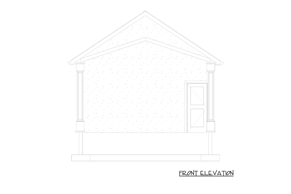 Plan 61756UT: Pool House Plan with Outdoor Kitchen and Spacious Porch - Image #7 - Traditional