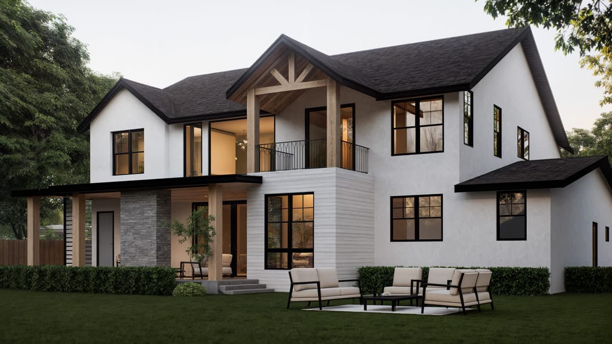 Plan 666313RAF: Modern Farmhouse House Plan with 4 Beds, 2-Car Garage & Game Room - Image #3 - Country, Farmhouse, Modern Farmhouse