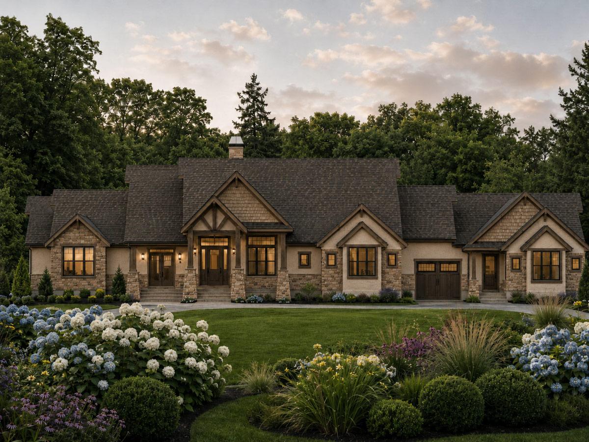 Plan 849102PGE: Grand Mountain Craftsman House Plan with 8 Beds and In-Law Suite or Apartment - Image #2 - Craftsman, Farmhouse, Mountain, New American, Rustic, Traditional