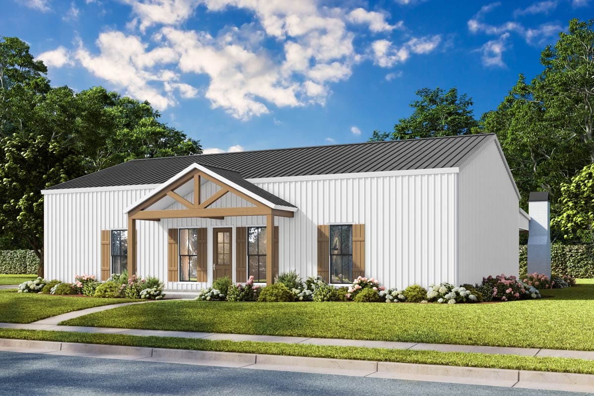 Plan image - 170020ADS:Spacious Barndominium House Plan with 3 Beds and Expansive Outdoor Living