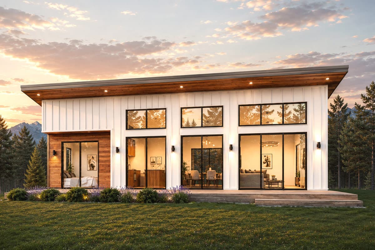 Plan image - 337013JUN:Modern 3 Bed 3 Bath 1540 Sq Ft Contemporary House Plan with Vaulted Ceilings