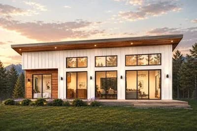 Modern 3 Bed 3 Bath 1540 Sq Ft Contemporary House Plan with Vaulted Ceilings