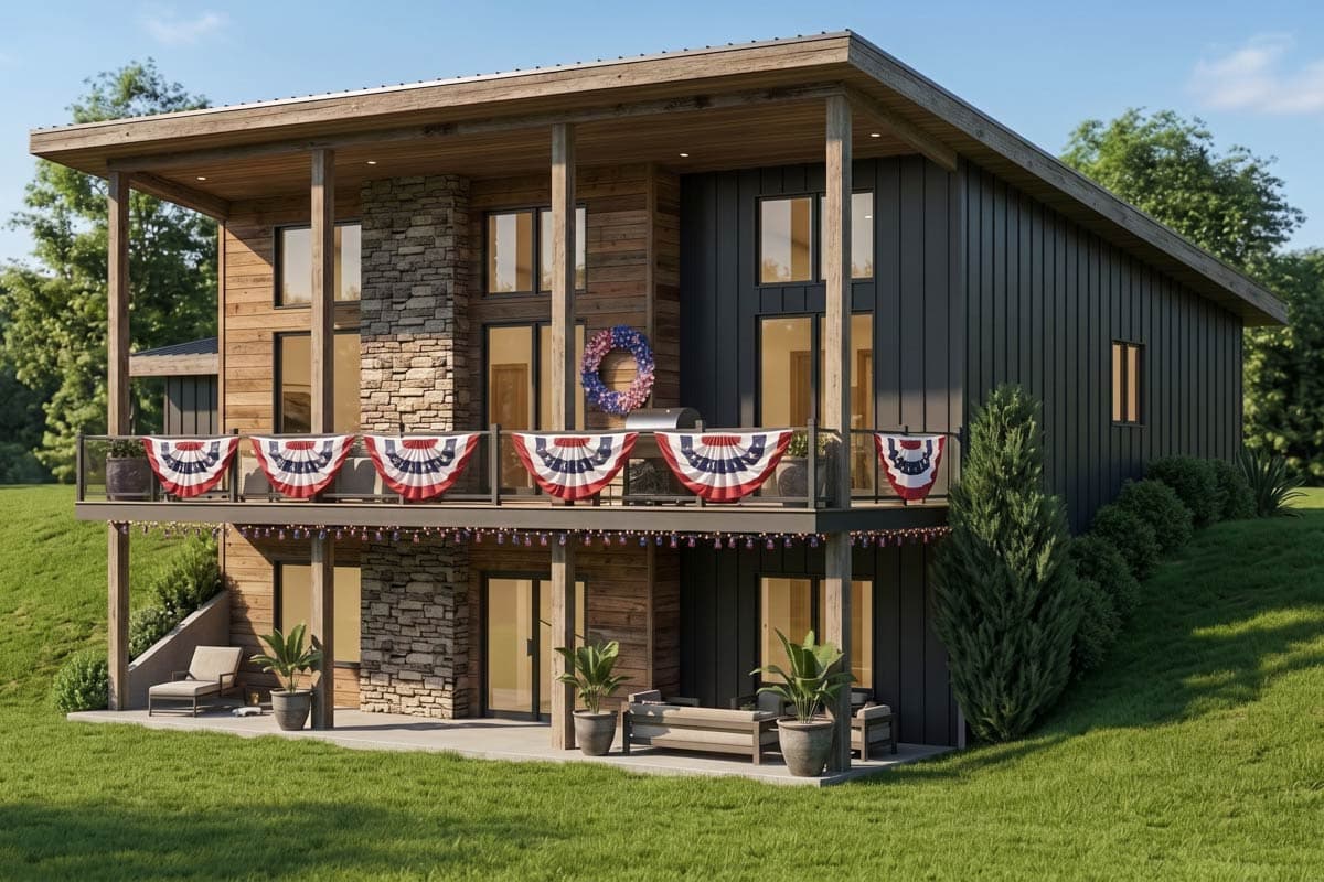 Plan 135425GRA: Contemporary 2-Bedroom House Plan with Walkout Basement and Expansive Deck - Image #17 - Contemporary, Modern, New American