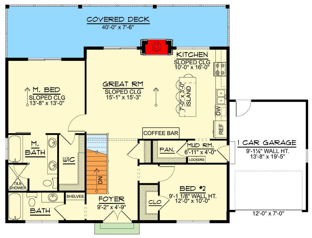 Plan 135425GRA: Contemporary 2-Bedroom House Plan with Walkout Basement and Expansive Deck - Floor Plan - Image #18 - Contemporary, Modern, New American