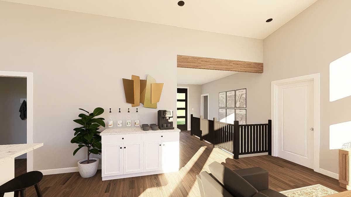 Plan 135425GRA: Contemporary 2-Bedroom House Plan with Walkout Basement and Expansive Deck - Image #11 - Contemporary, Modern, New American