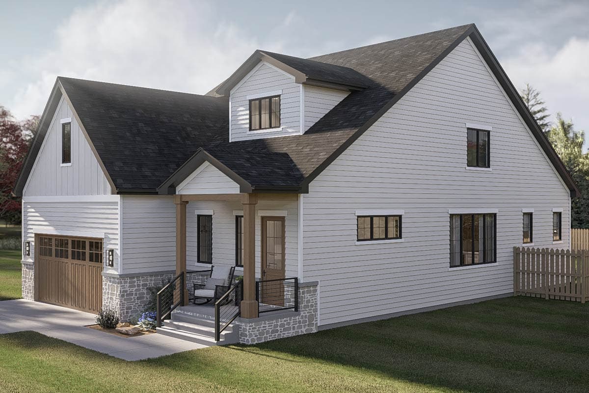 Plan 623647DJ: Modern Farmhouse House Plan with 3 Beds and Office - Image #6 - Country, Farmhouse, Traditional