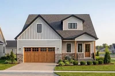 Modern Farmhouse House Plan with 3 Beds and Office