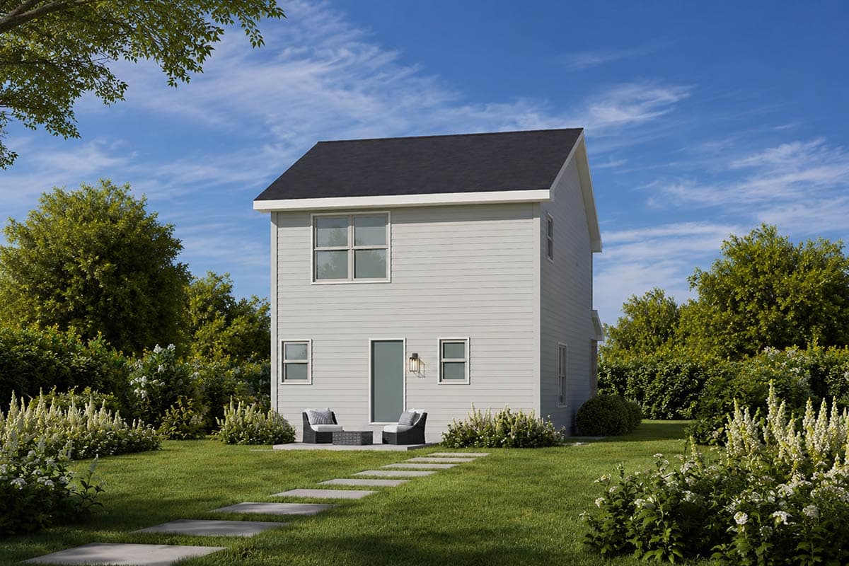 Plan 42750DB: Three-Bedroom Traditional Farmhouse House Plan with Covered Front Porch - Image #2 - Farmhouse, Traditional