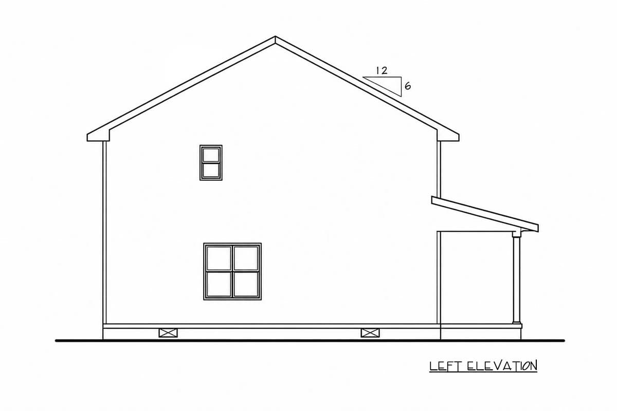 Plan 42750DB: Three-Bedroom Traditional Farmhouse House Plan with Covered Front Porch - Image #4 - Farmhouse, Traditional